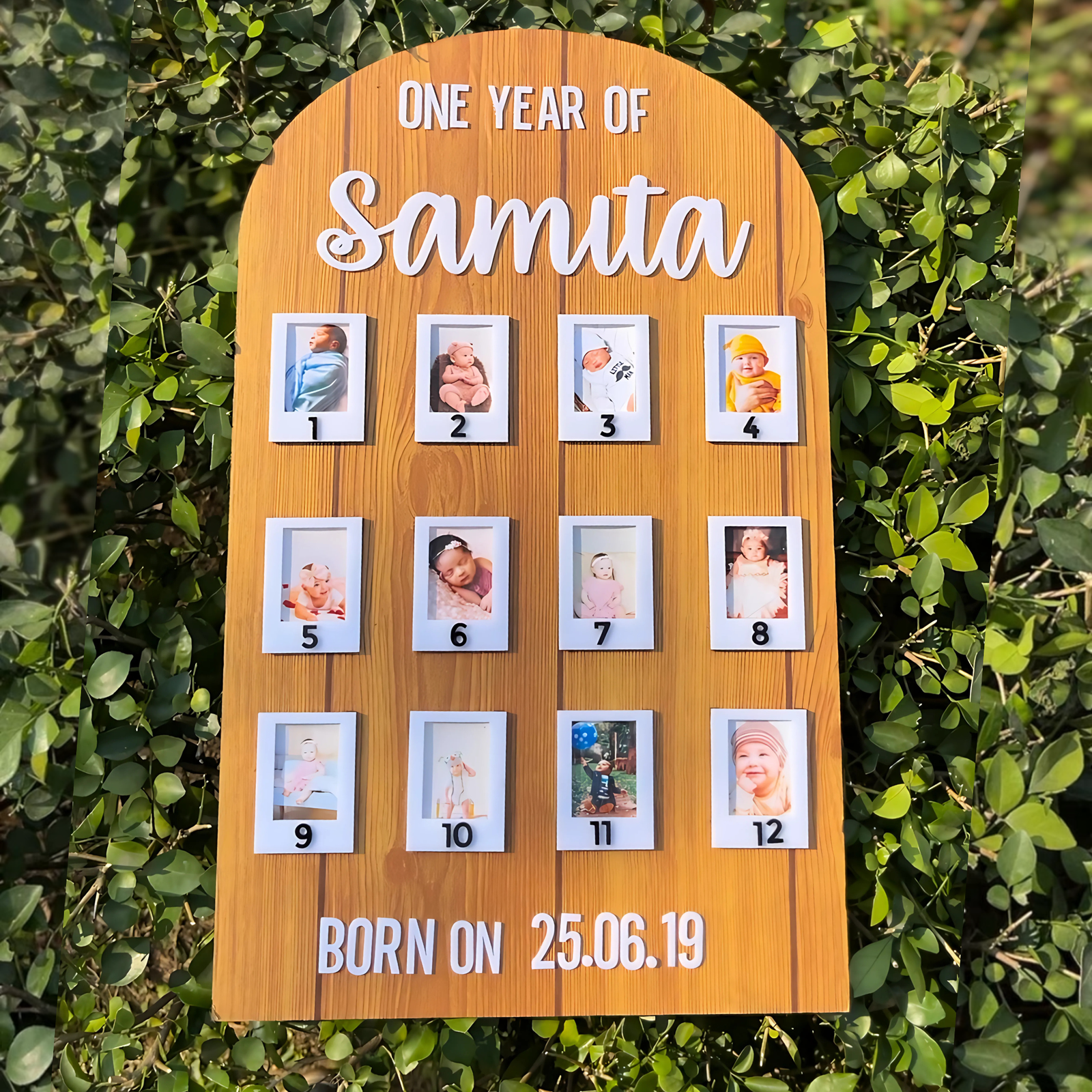 12 Month Photo Frame - Baby Birthday Gift